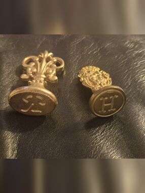 Two Heraldic Letter Stamps- Wax Not Included